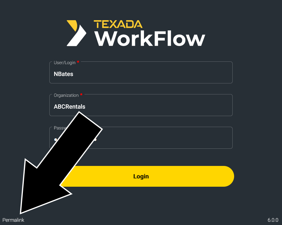 Log In and Out of Texada WorkFlow